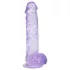RealRock - dildo realista com testículos (roxo) - 12,7 cm