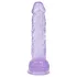 RealRock - dildo realista com testículos (roxo) - 12,7 cm