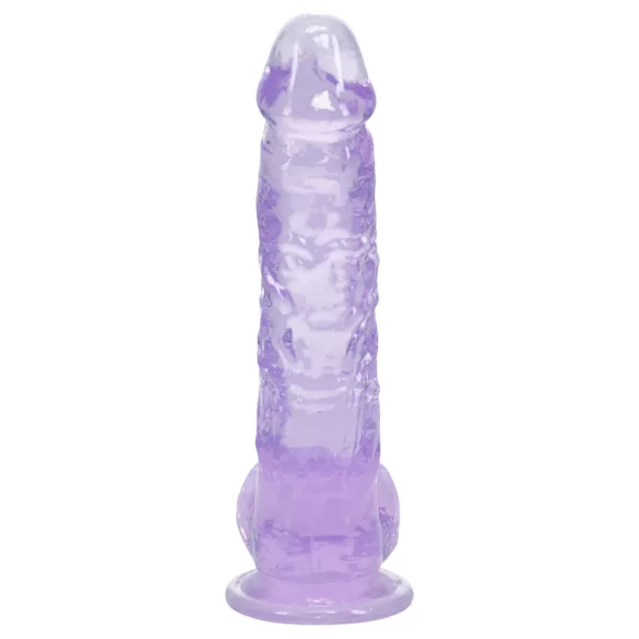 RealRock - dildo realista com testículos (roxo) - 12,7 cm