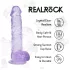 RealRock - dildo realista com testículos (roxo) - 12,7 cm