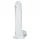 RealRock - dildo realístico com testículos (transparente) - 12,7 cm