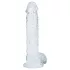 RealRock - dildo realístico com testículos (transparente) - 12,7 cm