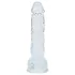 RealRock - dildo realístico com testículos (transparente) - 12,7 cm