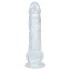 RealRock - dildo realístico com testículos (transparente) - 12,7 cm