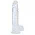 RealRock - dildo realístico com testículos (transparente) - 12,7 cm