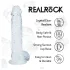 RealRock - dildo realístico com testículos (transparente) - 12,7 cm