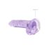 REALROCK - Dildo Realista Transparente - Roxo (17cm)