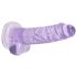 REALROCK - Dildo Realista Transparente - Roxo (17cm)