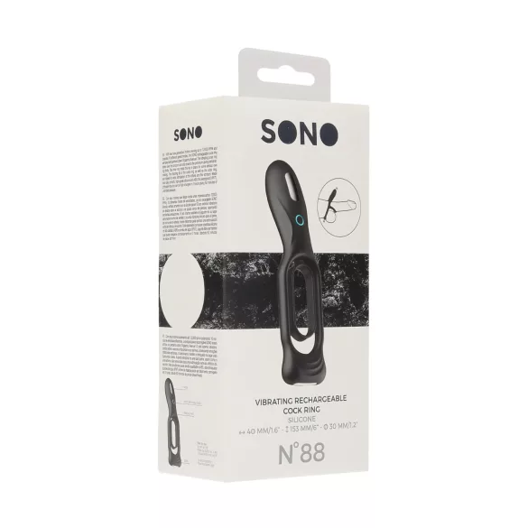 No.88 - anel peniano vibratório - silicone preto