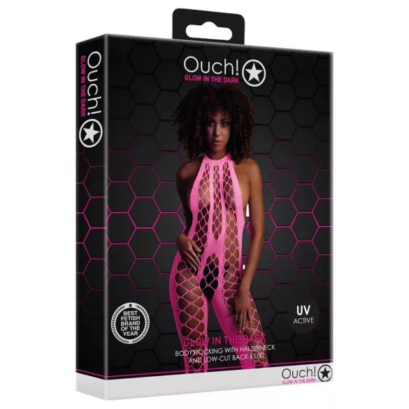 Ouch! - macacão aberto fosforescente - rosa