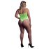 Ouch! - Body efeito fosforescente com tiras (neon verde) - XL-4XL