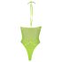 Ouch! - Body efeito fosforescente com tiras (neon verde) - XL-4XL