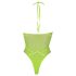 Ouch! - Body efeito fosforescente com tiras (neon verde) - XL-4XL