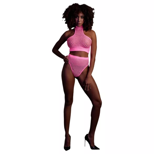 Ouch! - conjunto lingerie fosforescente - rosa