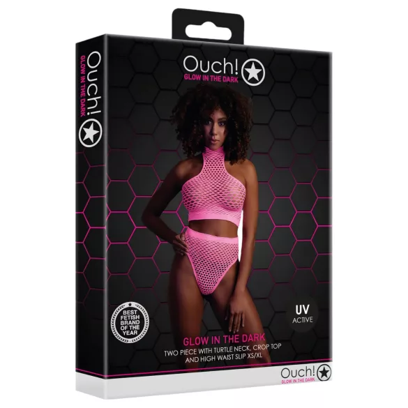 Ouch! - conjunto lingerie fosforescente - rosa