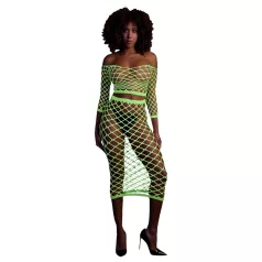 Ouch! - conjunto saia e top fosforescente - neon verde