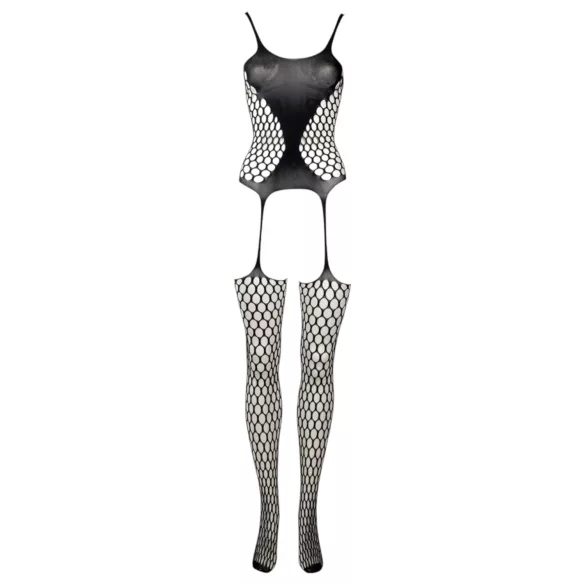 Le Désir - conjunto sensual arrastão com poás - preto - S-XL