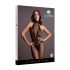 Le Désir - Macacão rendado transparente - (preto) - S-XL