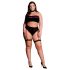 Le Désir Plus Size - Conjunto de Lingerie 3 Peças - Preto (XL-4XL)