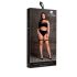 Le Désir Plus Size - Conjunto de Lingerie 3 Peças - Preto (XL-4XL)