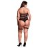 Le Désir Plus Size - Conjunto de Lingerie 3 Peças - Preto (XL-4XL)