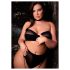 Le Désir Plus Size - Conjunto de Lingerie 3 Peças - Preto (XL-4XL)