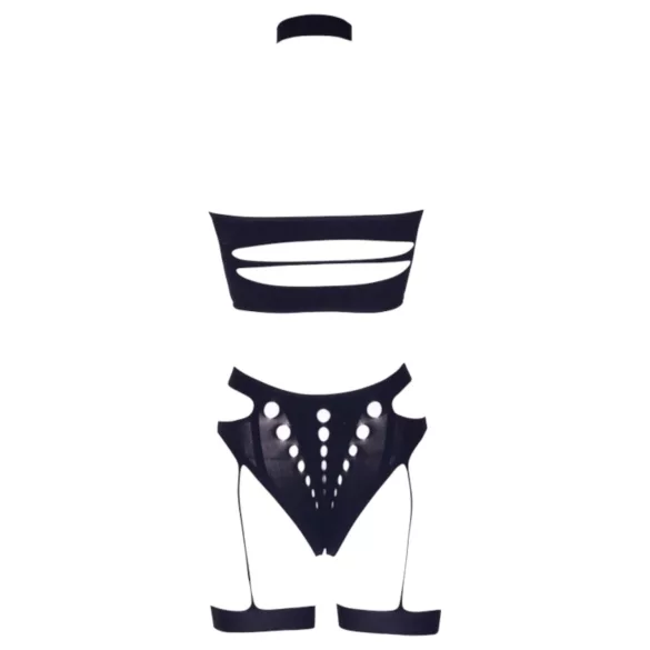 Le Désir - Conjunto lingerie plus size 3 peças - preto (XL-4XL)