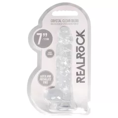 RealRock - dildo realístico transparente - 17cm
