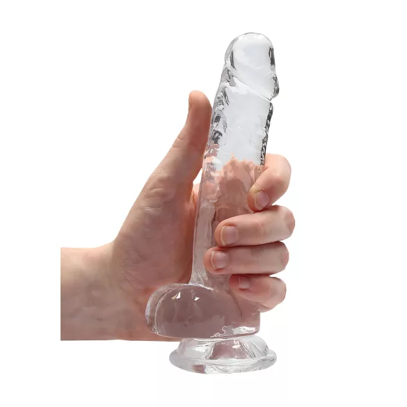 RealRock - dildo realístico transparente - 17cm