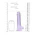 RealRock - dildo realístico transparente - roxo 19cm