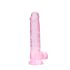 REALROCK - Dildo Realístico Transparente - Rosa (19 cm)