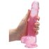 REALROCK - Dildo Realístico Transparente - Rosa (19 cm)