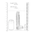 RealRock - dildo realístico transparente - 19cm