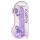 RealRock - dildo realístico transparente - roxo 22cm