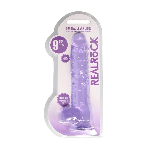 REALROCK - dildo realista transparente - roxo (22cm)