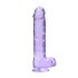 REALROCK - dildo realista transparente - roxo (22cm)