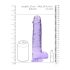 REALROCK - dildo realista transparente - roxo (22cm)