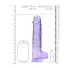 RealRock - dildo realístico transparente - roxo 22cm