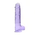 RealRock - dildo realístico transparente - roxo 22cm