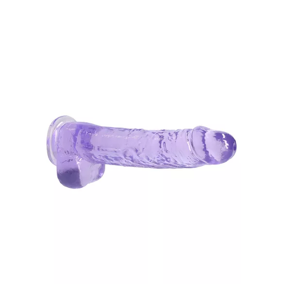 RealRock - dildo realístico transparente - roxo 22cm