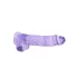 RealRock - dildo realístico transparente - roxo 22cm