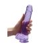 REALROCK - dildo realista transparente - roxo (22cm)