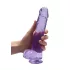 RealRock - dildo realístico transparente - roxo 22cm