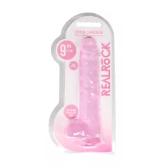 RealRock - dildo realístico transparente - pink 22cm