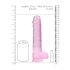 REALROCK - Dildo Realista Translúcido - Rosa (22cm)