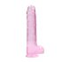 REALROCK - Dildo Realista Translúcido - Rosa (22cm)