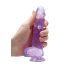 REALROCK - dildo realista translúcido - lilás (15cm)