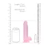 RealRock - dildo realístico transparente - pink 15cm