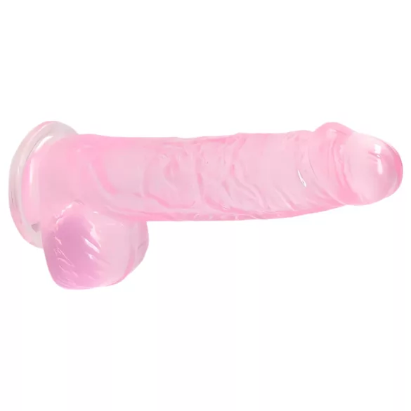 RealRock - dildo realístico transparente - pink 15cm