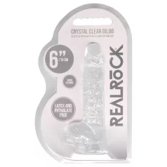 RealRock - dildo realístico transparente - 15cm